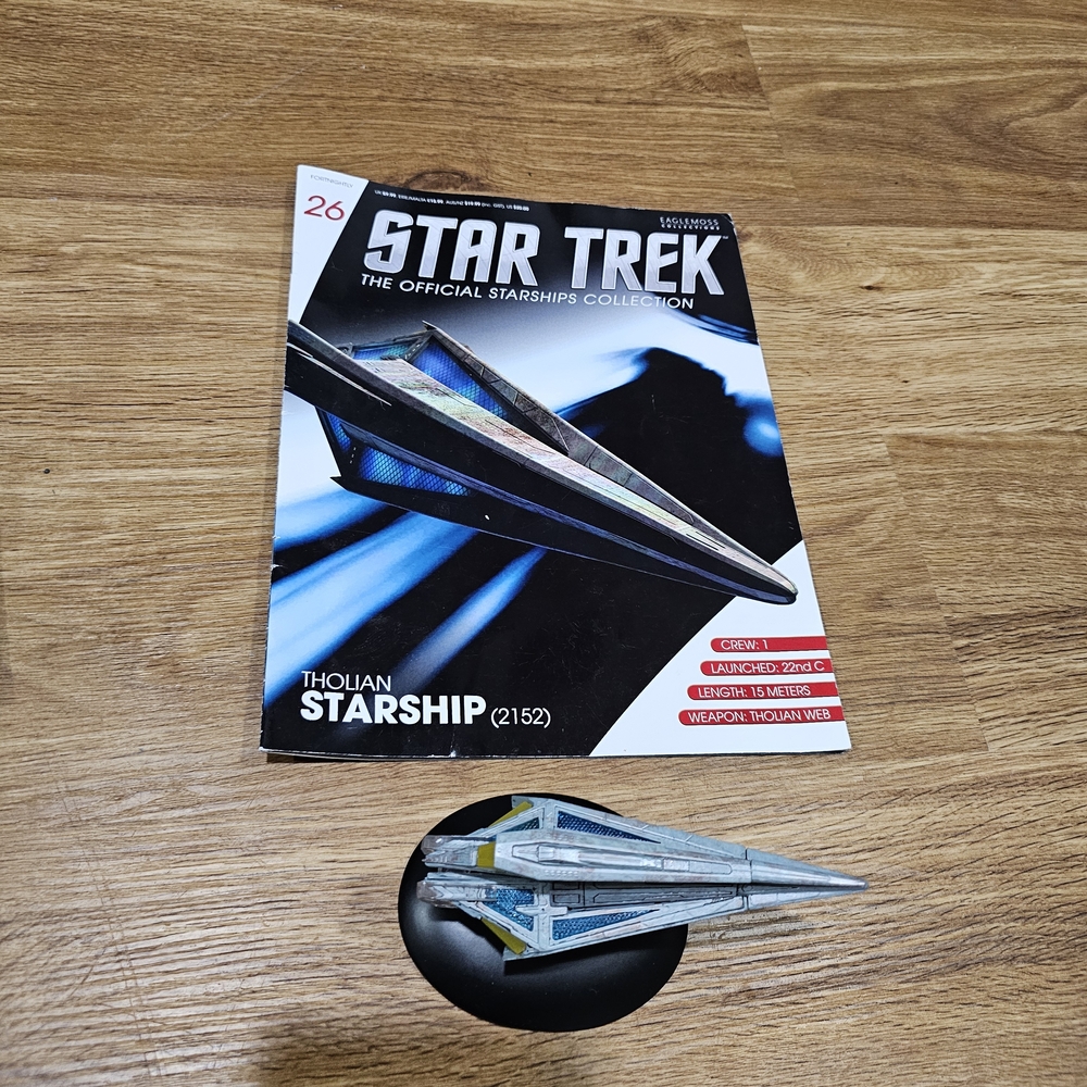 Star Trek Starships #26 Tholian Ship Eaglemoss & Magazine *Flawed*